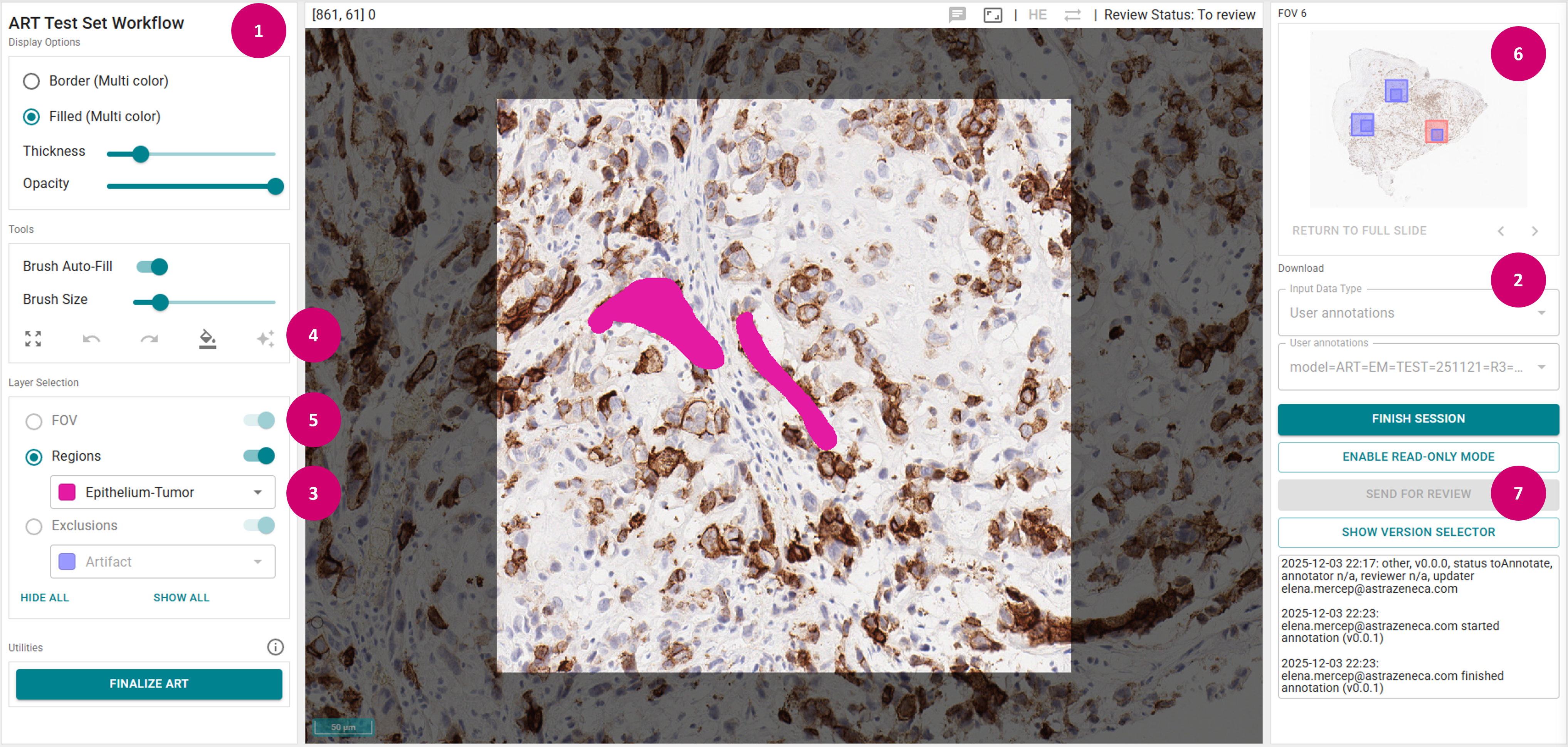 Annotate ART in Test Set Workflow